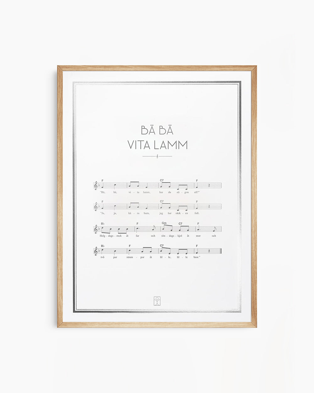 Bä Bä Vita Lamm nottavla med barnens favoritvisor